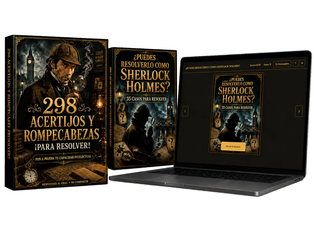 Mockup de los casos de Sherlock Holmes